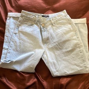 Missguided asymmetric waistband jean